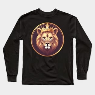 Regal Lion with Crown no.15 Long Sleeve T-Shirt